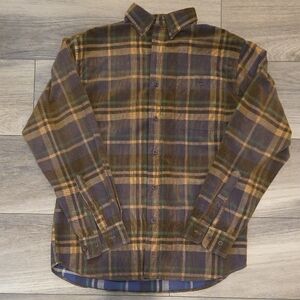 Classic Plaid Button-Down Shirt - Brown and Green